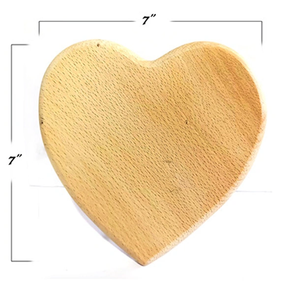 Heart Shaped Laser engraved Gift Photo Print Wooden frame - 7x7 Heart