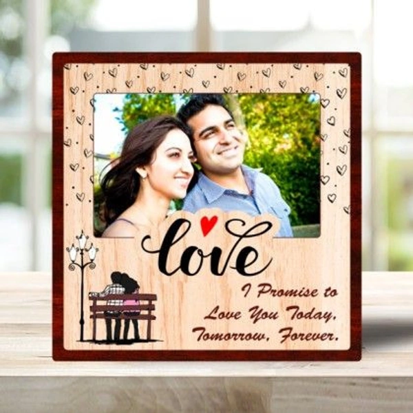 Love Printed Wooden Photo insert Frame  - 8x8 inch