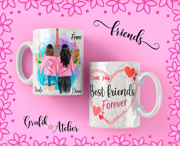 Friendship Gift Coffee Mug  - 330 ML, White
