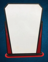 Personalized Wooden Trophy Photo frame for Mother's day gift - 9x6 inch, Red-brown