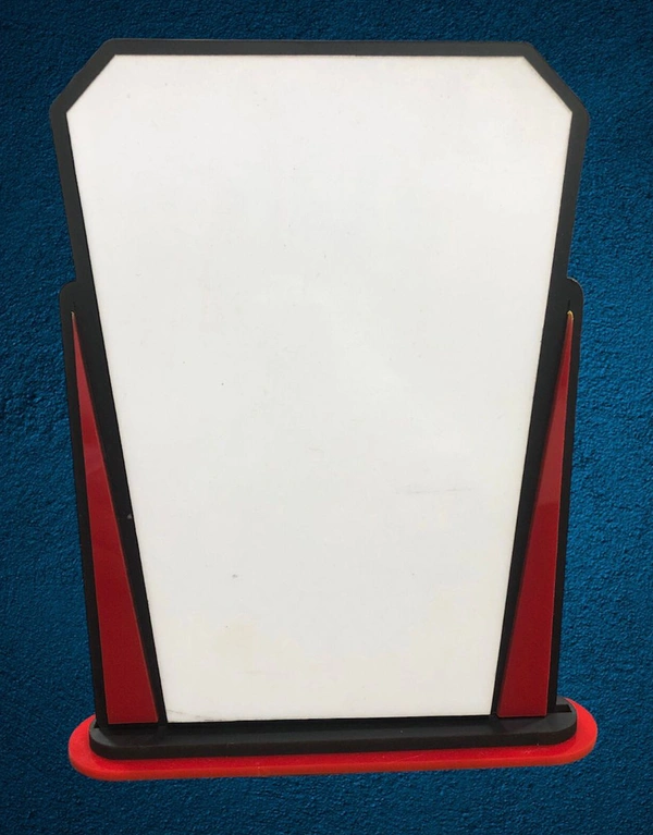 Personalized Wooden Trophy Photo frame for Mother's day gift - 9x6 inch, Red-brown