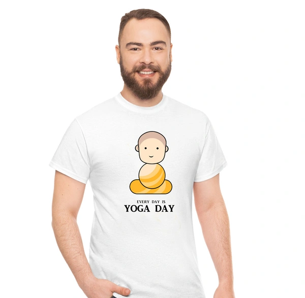 Yoda Day T-Shirts for Men and Women - Large, Round Neck with Cute Baba Logo