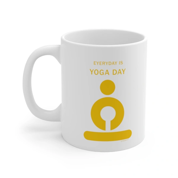 Yoga Day Coffee Mug - White
