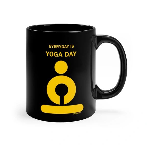 Yoga Day Coffee Mug - Black