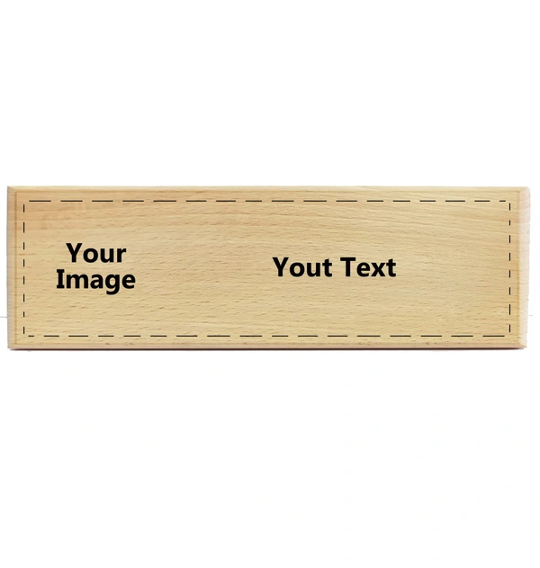 Personalized Laser Engraved Wooden Name Plate - 9x3 inch