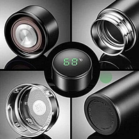 Personalized Laser engraved Temperature Display SS Water Bottle Thermos - 500 ml