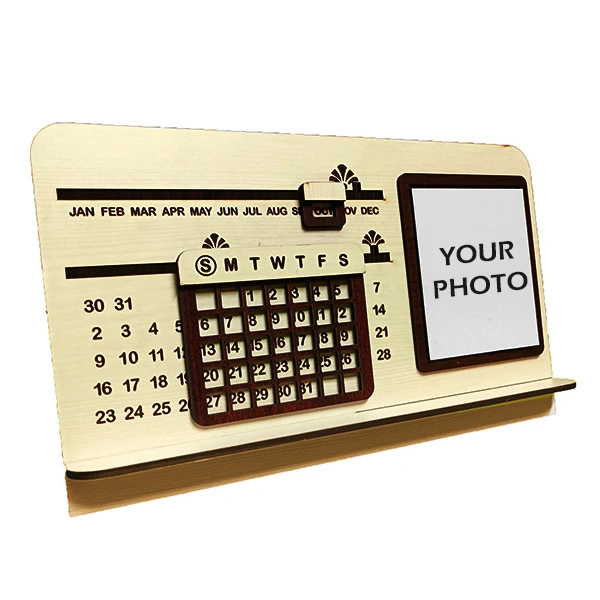 Personalised Birthday Gift Wooden Lifetime Infinite Desk Table Calendar for office/home - 10.5x6.5 inch