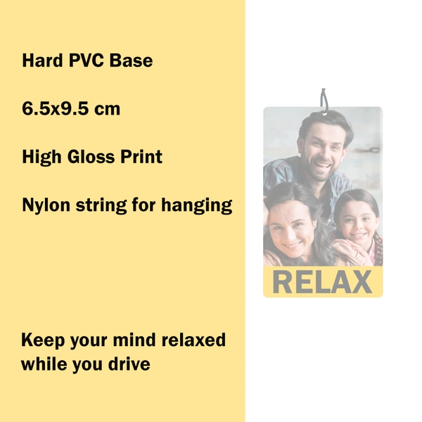 Personalize Car Hnaging for a relxed mind - 3.5x2.25 inch