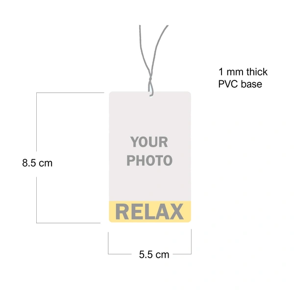 Personalize Car Hnaging for a relxed mind - 3.5x2.25 inch