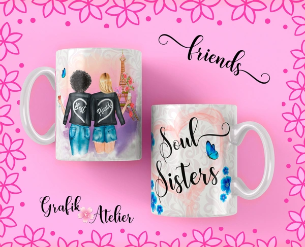 Friendship Day Gift ceramic coffee mug for girls  - A-2