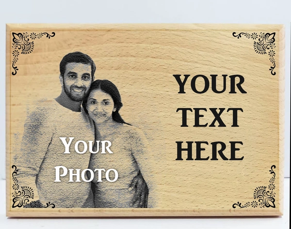 Personalized laser engraved Wooden Photo frame for Sister, Rakhi Gift for sister  - 8x6