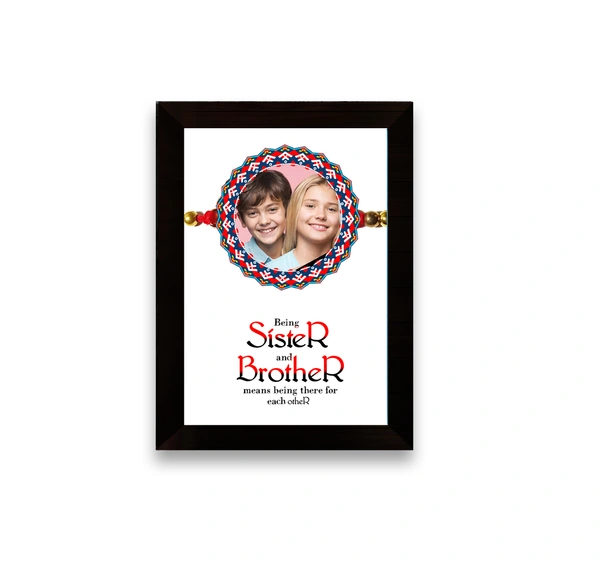 Personalized Photo frame for Rakshabandhan, Rakhi gift frame for brither and Sister - 8 x 12 inch  Black
