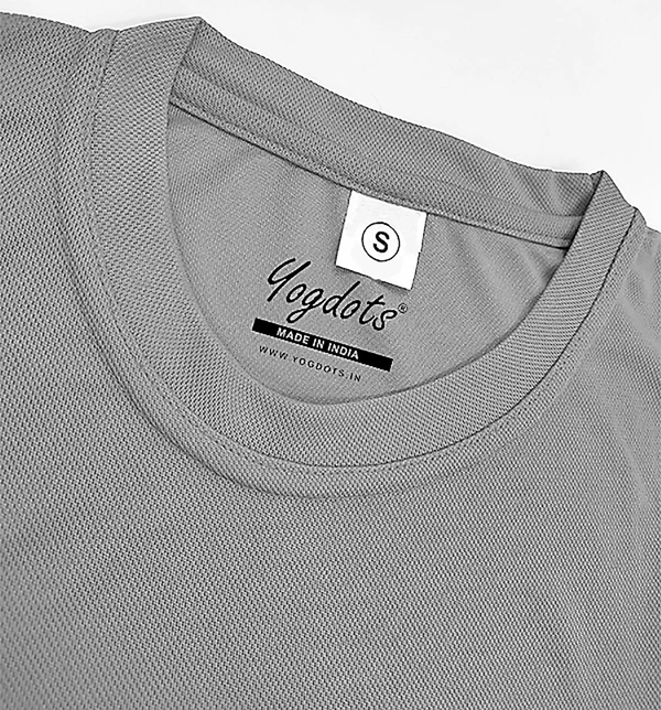 YOGDOTS Adventure Print T-Shirt and Steel Mug Combo for Hiking, Sports, Outing, Picknic or Adventure  - XL, Gray
