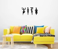 Achchha Gift Wooden Tribal Women 4 Pcs. Set Wall art, Home Room Office Decoration, no plastic | Wall Art, Abstract design - Black, Medium  - 60x30 cm