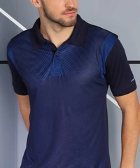Polo Neck Dark Blue T-shirt Men - Dark blue