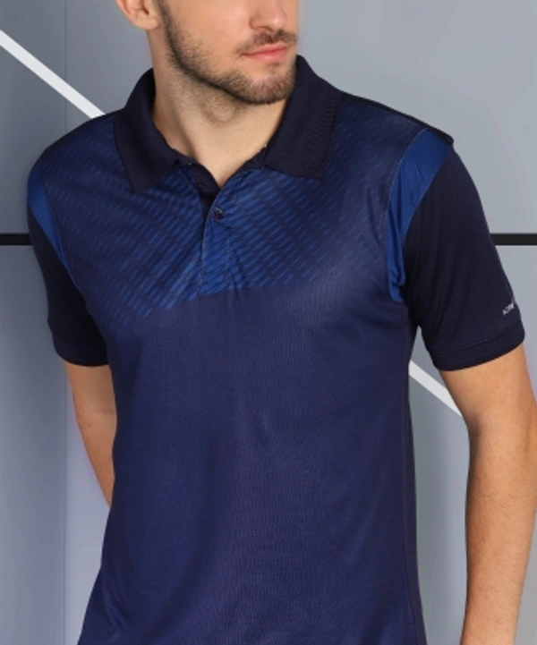 Polo Neck Dark Blue T-shirt Men - Dark blue