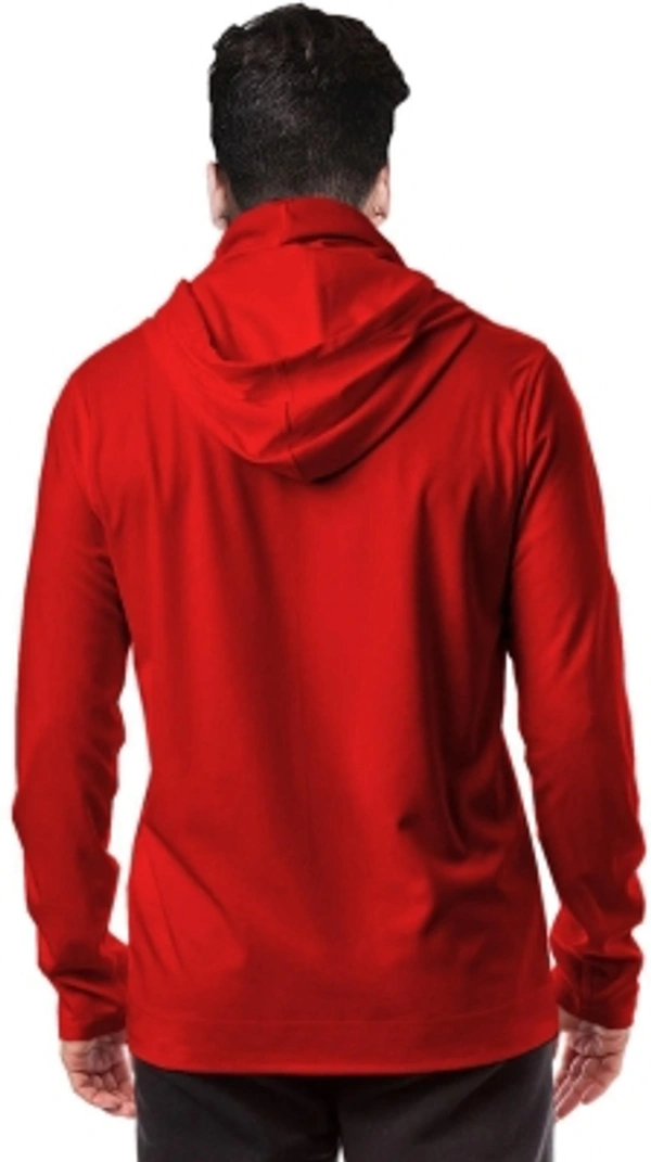 TRIPR Printed Men Hooded Neck Red  - Red