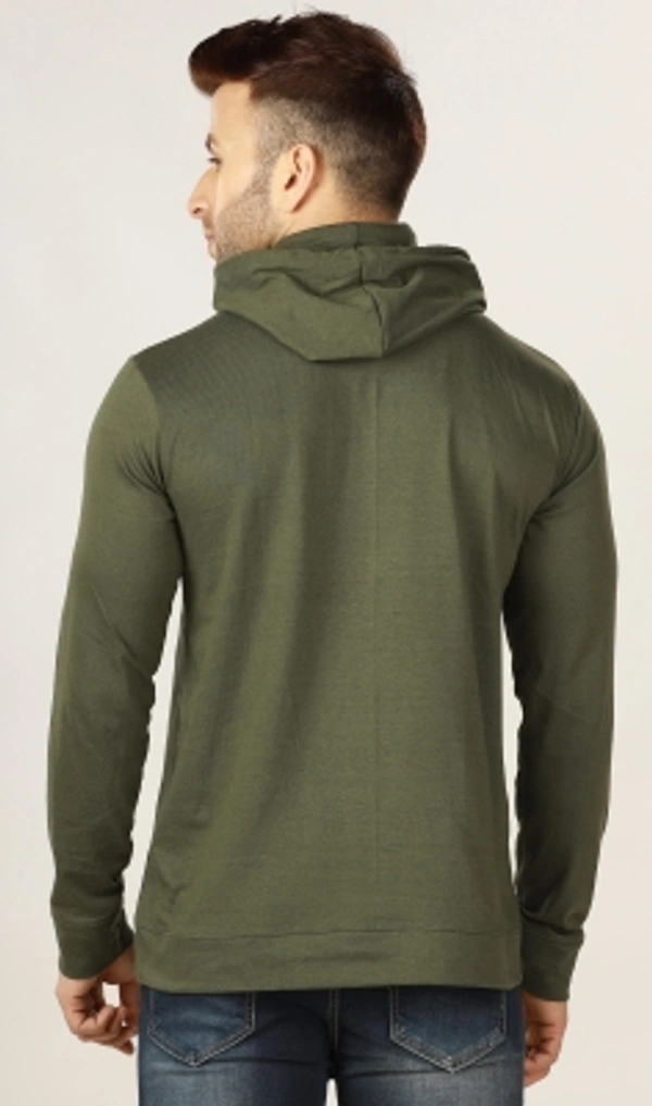 TRIPR Printed Men Hooded Neck Red  - olive green