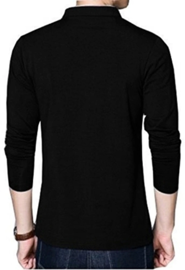 FastColors Solid Men Mandarin Collar White - black