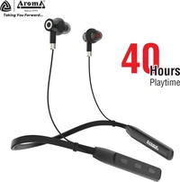 Aroma Yellow Series NB119B - 40 Hours Playtime with superior sound Neckband Bluetooth Headset - black