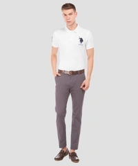 Polo Neck Men T-shirt - white