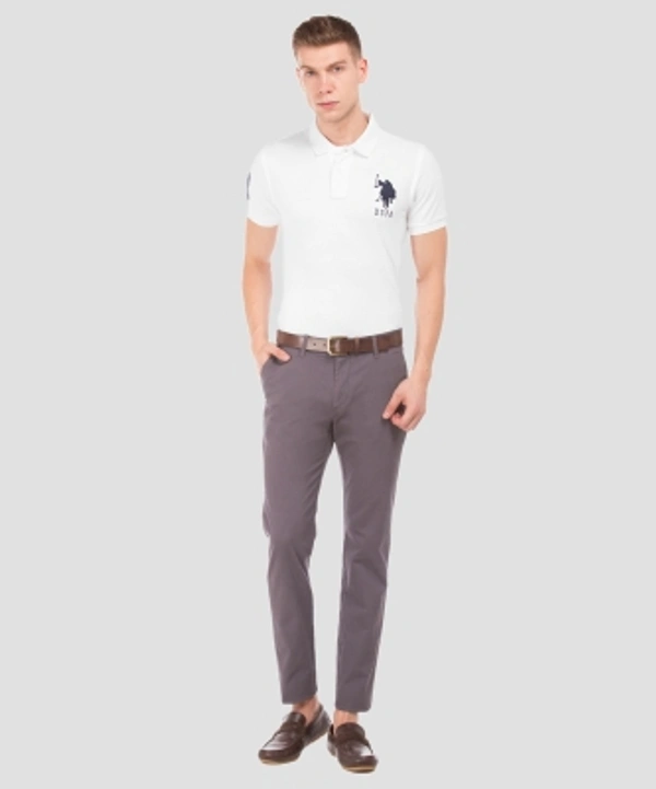 Polo Neck Men T-shirt - white