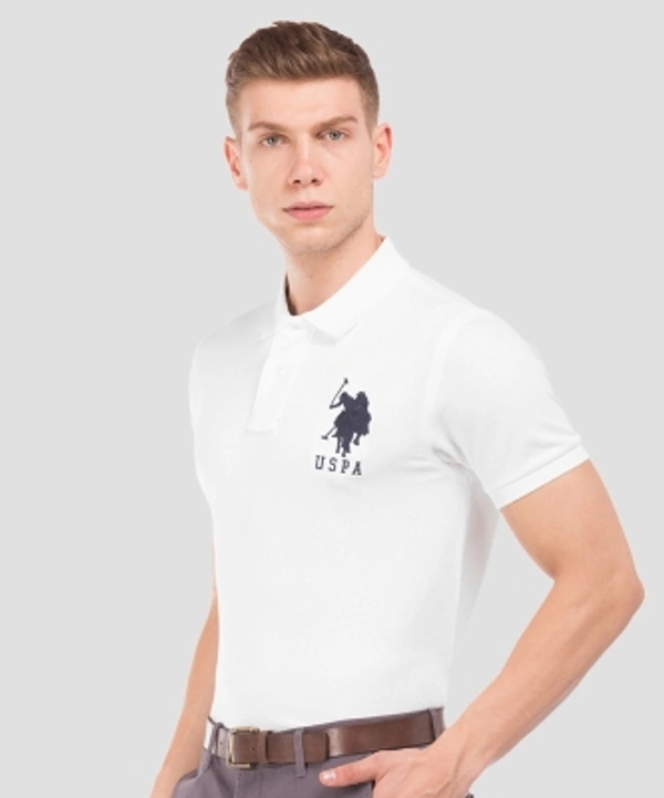 Polo Neck Men T-shirt - white