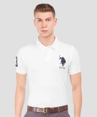 Polo Neck Men T-shirt - white