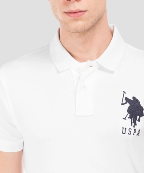 Polo Neck Men T-shirt - white