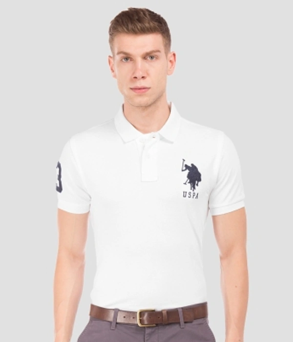 Polo Neck Men T-shirt - white