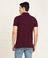 Polo Neck Men T-shirt - maroon
