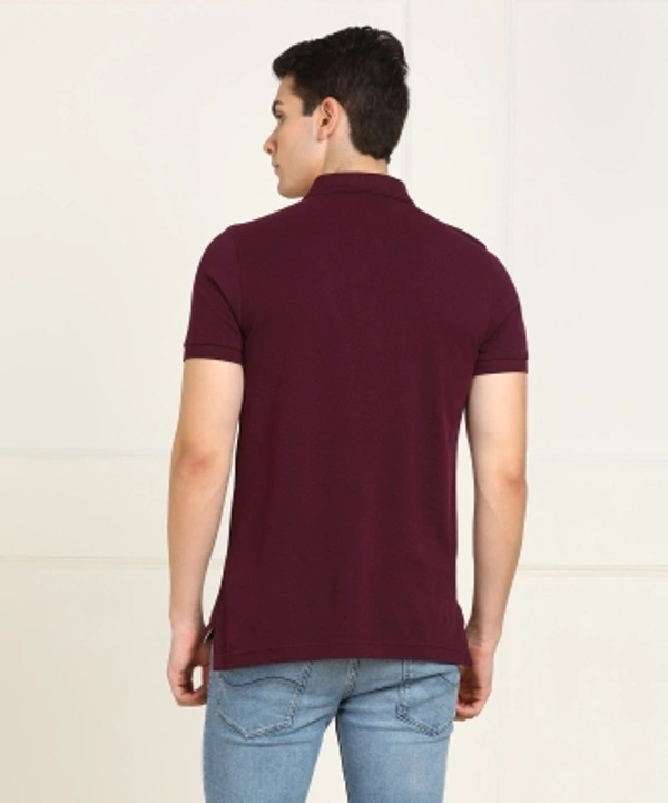 Polo Neck Men T-shirt - maroon