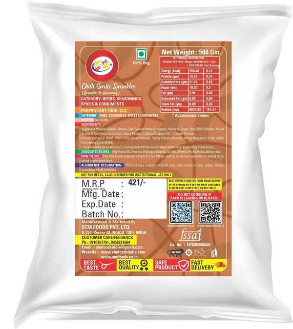 Chili Garlic Sprinkler 500 GM