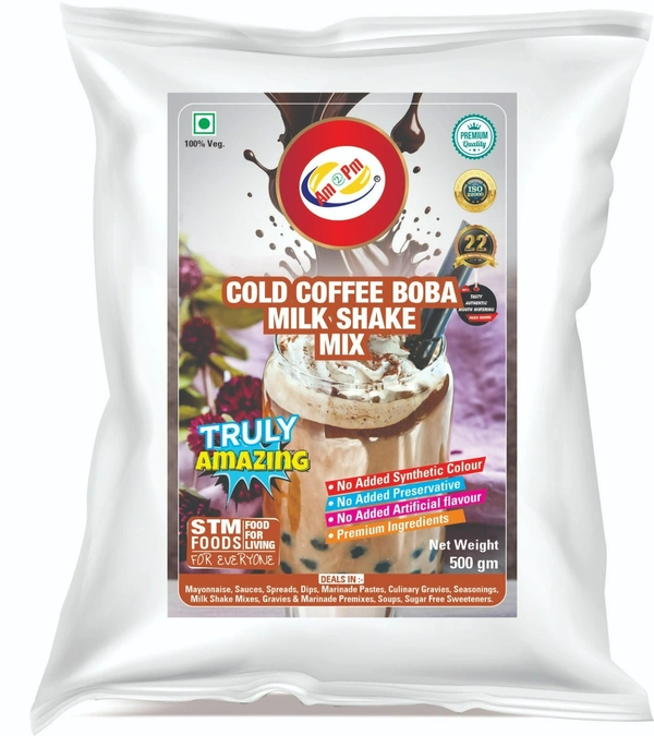 Cold Coffee Boba Milk Shake 500 GM