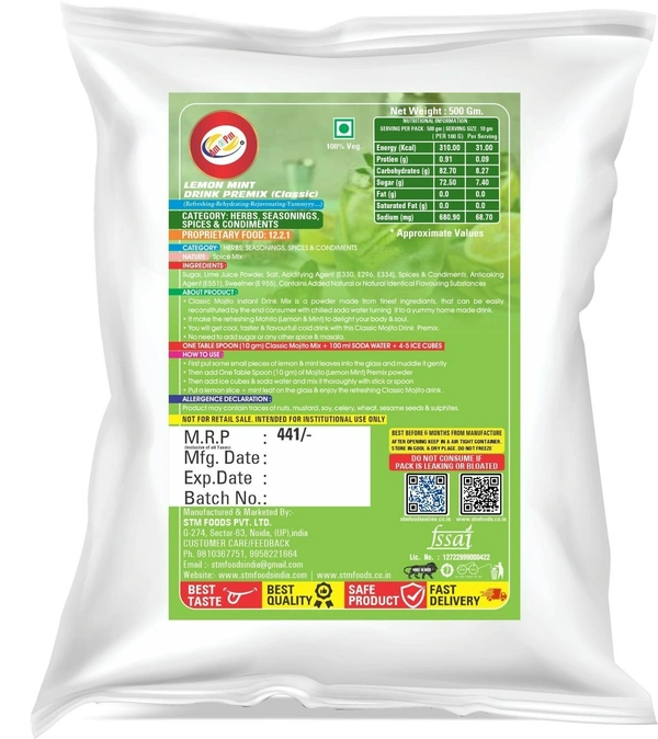 Lemon Mint Mojito Mix 500 GM