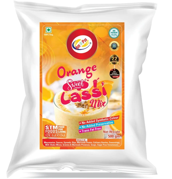 AM2PM Orange Sweet Lassi Mix - 500 gm