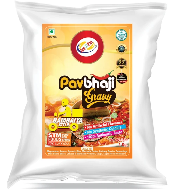 AM2PM Pao Bhaji Gravy - 1 Kg, Red