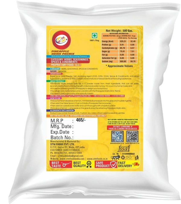 Pineapple Mojito Mix 500 GM
