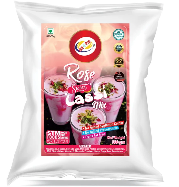 AM2PM Rose Sweet Lassi Mix - 500 gm