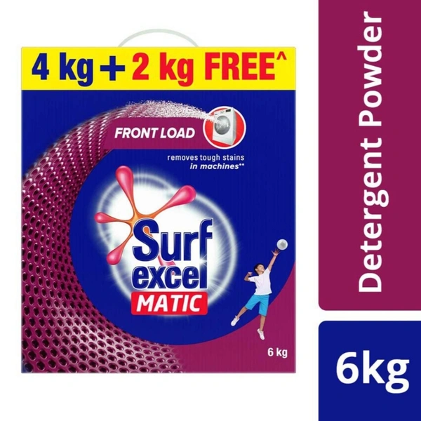 Surf excel matic front load detergent powder (Buy 4kg get 2kg Free) 