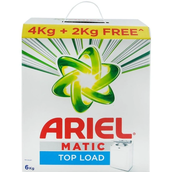 Ariel Matic Top Load Detergent Powder 4 kg (Get Extra 2 kg Free)