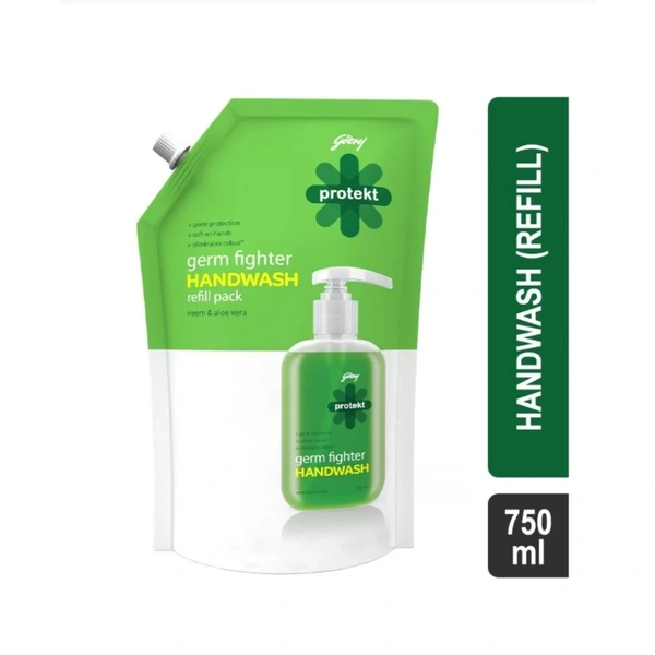 Goorej Protekt Neem And Alovera Hand Wash Refill (750ml)