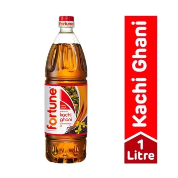 Fortune Premium Kachi Ghani Pure Mustard Oil, 1tr Bottle 