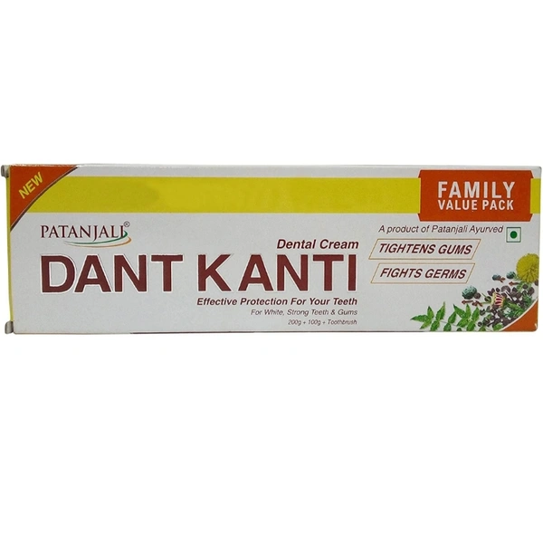 Patanjali Tooth Paste - Dant Kanti, 300g Carton