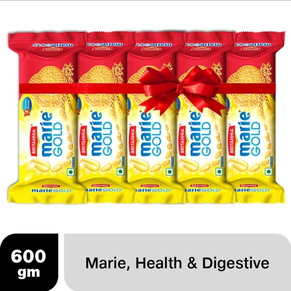 Britannia Marie Gold Biscuits Combo Pack 600 g (Pack of 5)