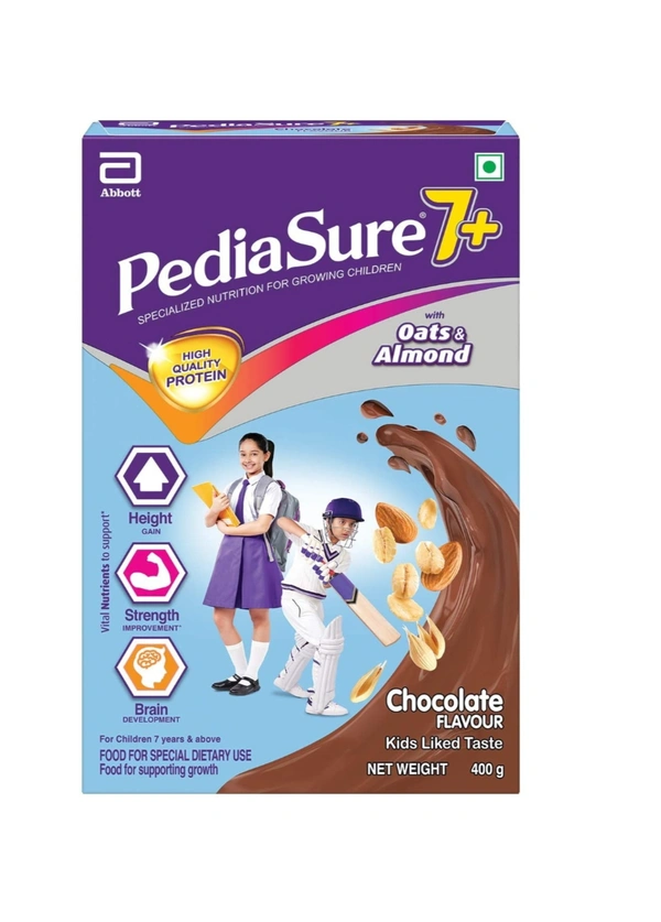 Pediasure 7+ Specialized Nutrition Drink Powder for Growing Children Chocolate Flavour 400 gm