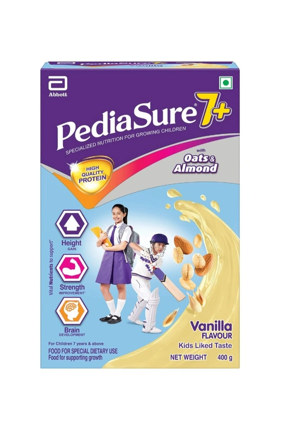 Pediasure 7+ Specialized Nutrition Drink Powder for Growing Children Vanilla Flavour 400 gm