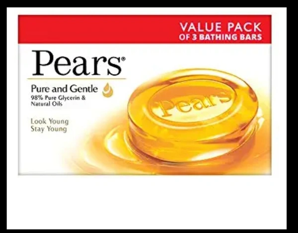 Pears Pure And Gentle Soap Bar, 125g*3(Offer Pack)
