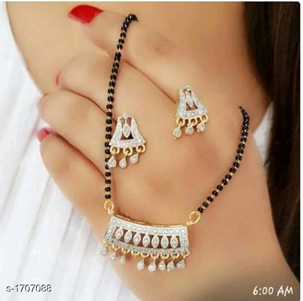 Jewelo American Diamond Mangalsutra Set