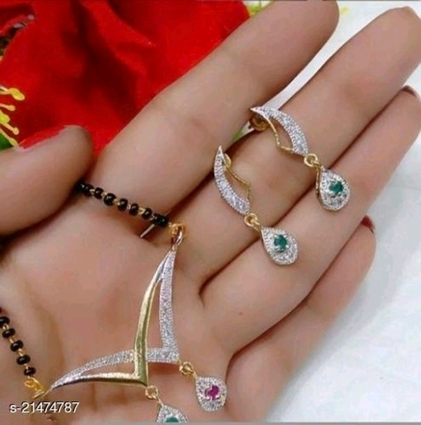 Jewelo American Diamond Mangalsutra Set